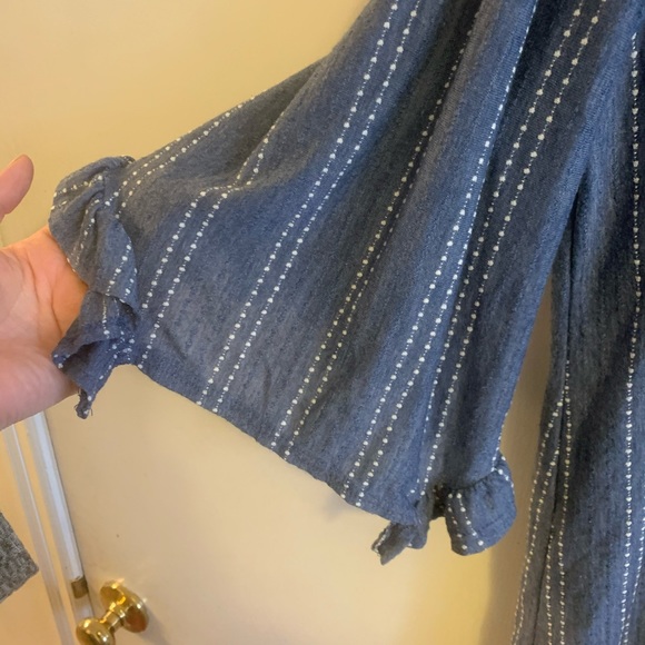 Blue & White Striped Blouse - Picture 2 of 4